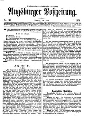 Augsburger Postzeitung Montag 28. Juni 1875