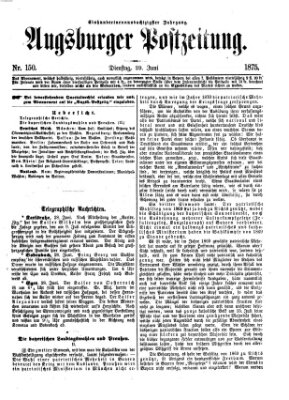 Augsburger Postzeitung Dienstag 29. Juni 1875