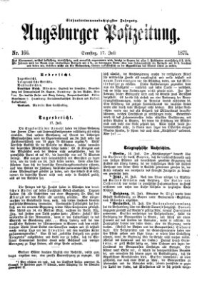 Augsburger Postzeitung Samstag 17. Juli 1875