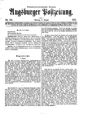 Augsburger Postzeitung Montag 9. August 1875