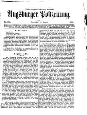 Augsburger Postzeitung Donnerstag 12. August 1875