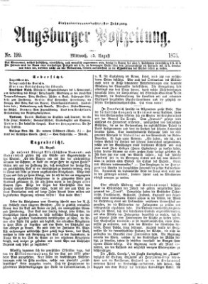 Augsburger Postzeitung Mittwoch 25. August 1875