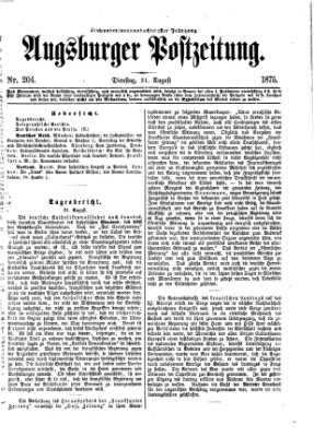 Augsburger Postzeitung Dienstag 31. August 1875