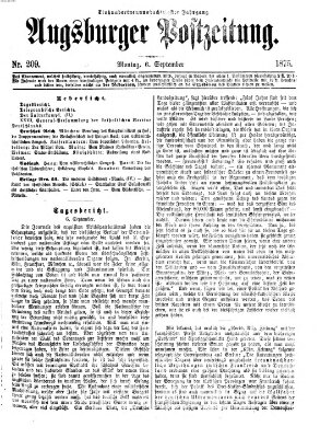 Augsburger Postzeitung Montag 6. September 1875