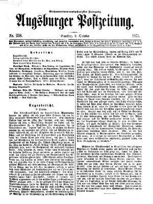 Augsburger Postzeitung Samstag 9. Oktober 1875