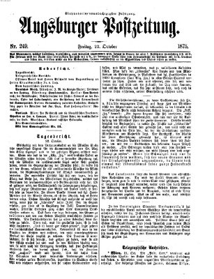 Augsburger Postzeitung Freitag 22. Oktober 1875