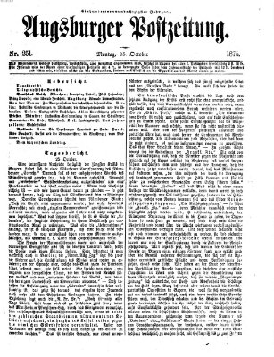 Augsburger Postzeitung Montag 25. Oktober 1875