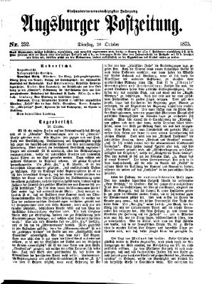 Augsburger Postzeitung Dienstag 26. Oktober 1875