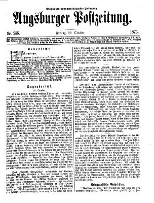 Augsburger Postzeitung Freitag 29. Oktober 1875