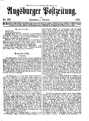 Augsburger Postzeitung Donnerstag 4. November 1875