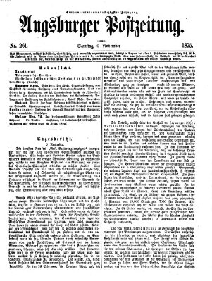 Augsburger Postzeitung Samstag 6. November 1875