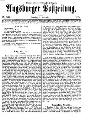 Augsburger Postzeitung Dienstag 9. November 1875