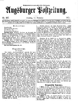 Augsburger Postzeitung Samstag 13. November 1875