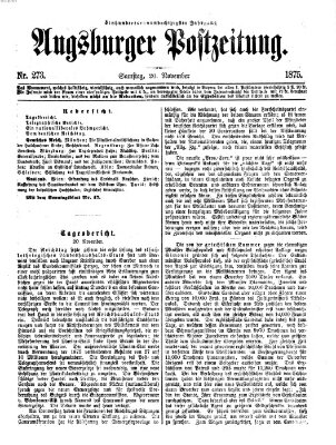 Augsburger Postzeitung Samstag 20. November 1875