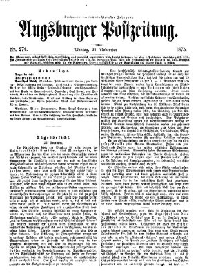 Augsburger Postzeitung Montag 22. November 1875