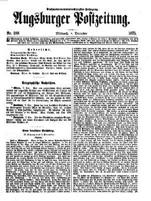 Augsburger Postzeitung Mittwoch 8. Dezember 1875