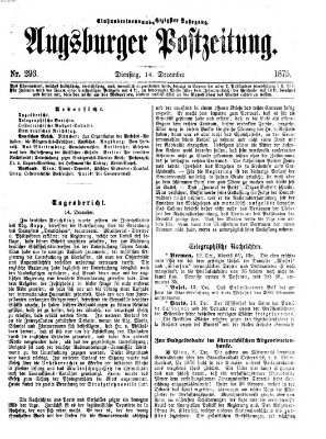 Augsburger Postzeitung Dienstag 14. Dezember 1875