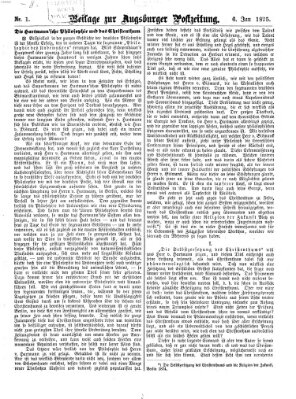 Augsburger Postzeitung. Beilage zur Augsburger Postzeitung (Augsburger Postzeitung) Mittwoch 6. Januar 1875