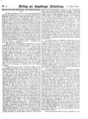 Augsburger Postzeitung. Beilage zur Augsburger Postzeitung (Augsburger Postzeitung) Donnerstag 21. Januar 1875