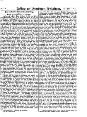 Augsburger Postzeitung. Beilage zur Augsburger Postzeitung (Augsburger Postzeitung) Samstag 13. Februar 1875