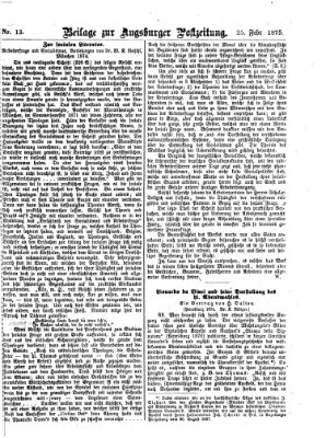 Augsburger Postzeitung. Beilage zur Augsburger Postzeitung (Augsburger Postzeitung) Donnerstag 25. Februar 1875