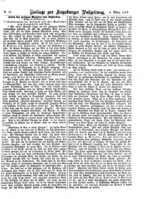 Augsburger Postzeitung. Beilage zur Augsburger Postzeitung (Augsburger Postzeitung) Donnerstag 4. März 1875