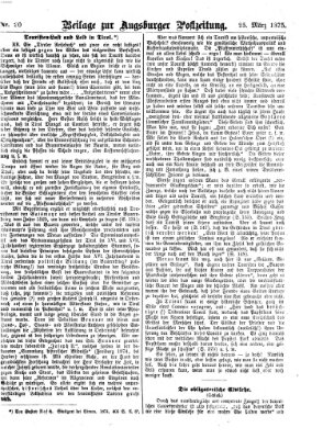 Augsburger Postzeitung. Beilage zur Augsburger Postzeitung (Augsburger Postzeitung) Donnerstag 25. März 1875