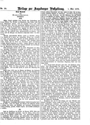 Augsburger Postzeitung. Beilage zur Augsburger Postzeitung (Augsburger Postzeitung) Samstag 1. Mai 1875