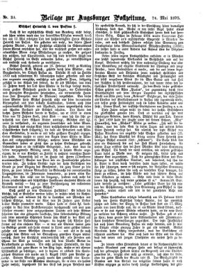 Augsburger Postzeitung. Beilage zur Augsburger Postzeitung (Augsburger Postzeitung) Montag 24. Mai 1875