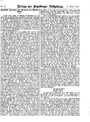 Augsburger Postzeitung. Beilage zur Augsburger Postzeitung (Augsburger Postzeitung) Samstag 5. Juni 1875