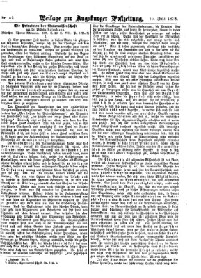 Augsburger Postzeitung. Beilage zur Augsburger Postzeitung (Augsburger Postzeitung) Samstag 10. Juli 1875