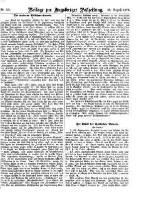 Augsburger Postzeitung. Beilage zur Augsburger Postzeitung (Augsburger Postzeitung) Mittwoch 25. August 1875