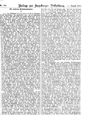 Augsburger Postzeitung. Beilage zur Augsburger Postzeitung (Augsburger Postzeitung) Samstag 28. August 1875