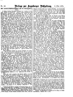 Augsburger Postzeitung. Beilage zur Augsburger Postzeitung (Augsburger Postzeitung) Mittwoch 6. Oktober 1875