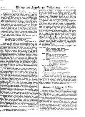 Augsburger Postzeitung. Beilage zur Augsburger Postzeitung (Augsburger Postzeitung) Samstag 9. Oktober 1875