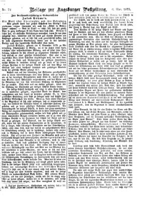 Augsburger Postzeitung. Beilage zur Augsburger Postzeitung (Augsburger Postzeitung) Samstag 6. November 1875