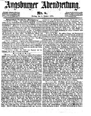 Augsburger Abendzeitung Freitag 8. Januar 1875