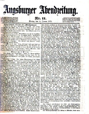 Augsburger Abendzeitung Montag 11. Januar 1875