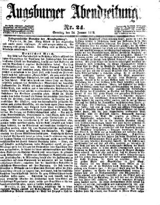 Augsburger Abendzeitung Sonntag 24. Januar 1875