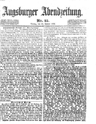 Augsburger Abendzeitung Montag 25. Januar 1875