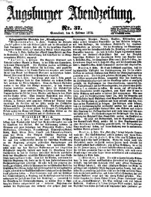 Augsburger Abendzeitung Samstag 6. Februar 1875