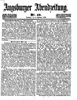 Augsburger Abendzeitung Dienstag 9. Februar 1875