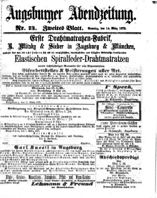 Augsburger Abendzeitung Sonntag 14. März 1875