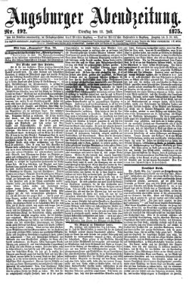 Augsburger Abendzeitung Dienstag 13. Juli 1875