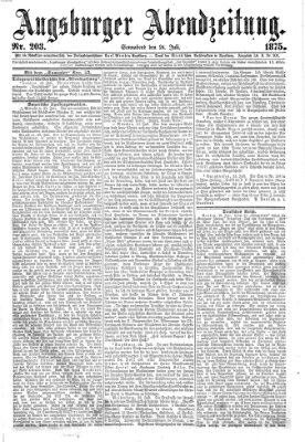 Augsburger Abendzeitung Samstag 24. Juli 1875