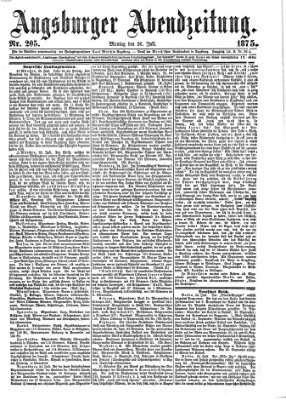 Augsburger Abendzeitung Montag 26. Juli 1875