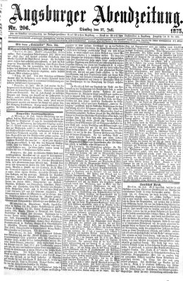 Augsburger Abendzeitung Dienstag 27. Juli 1875