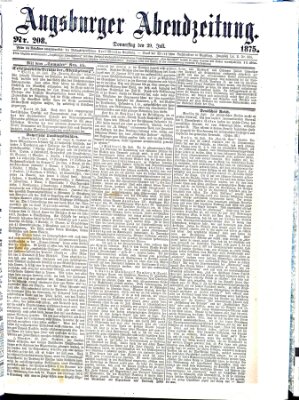 Augsburger Abendzeitung Donnerstag 29. Juli 1875