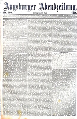 Augsburger Abendzeitung Freitag 30. Juli 1875