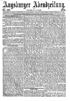 Augsburger Abendzeitung Donnerstag 19. August 1875